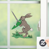 Autocollant Pour Fenêtre Rabbit de guerrier médiéval (Maison)