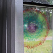 Autocollant Pour Fenêtre Rainbow Hearts Retro Mandala