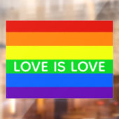 Autocollant Pour Fenêtre Rainbow Love is Love Gay pride (Feuille 2)