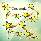 Autocollant Pour Fenêtre Rainbow Shooting Stars Thunder_Cove (Feuille 3)