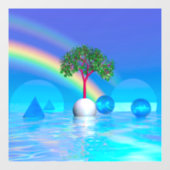 Autocollant Pour Fenêtre Rainbow Tree (Feuille)