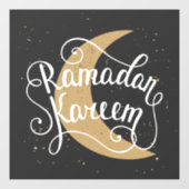 Autocollant Pour Fenêtre Ramadan Kareem Cute Noir Blanc (Feuille)