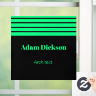 Autocollant Pour Fenêtre Rayures vert néon noir