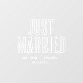 Autocollant Pour Fenêtre Réception Mariée Moderne Réception auto (Feuille)