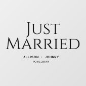 Autocollant Pour Fenêtre Réception Mariée Moderne Réception auto (Feuille)