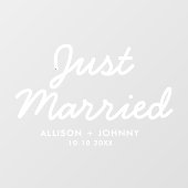 Autocollant Pour Fenêtre Réception Mariée Moderne Réception auto (Feuille)