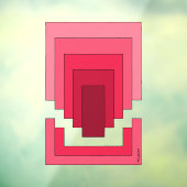 Autocollant Pour Fenêtre Rectangle Abstrait en rouge (Feuille 3)