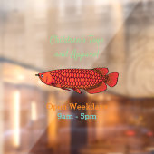 Autocollant Pour Fenêtre Red Arowana fish cartoon (Feuille 2)