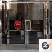 Autocollant Pour Fenêtre Red Hot Grill Window Cling (Porte de bureau)