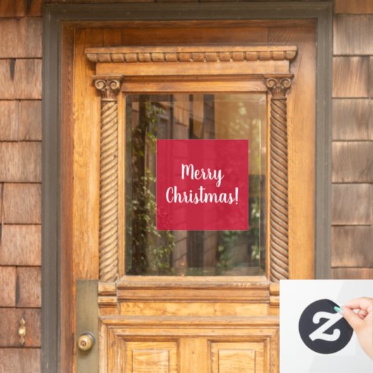 Autocollant Pour Fenêtre Red Joyeux Noël Typographie Festival (Porte d'accueil)