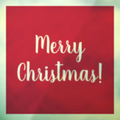 Autocollant Pour Fenêtre Red Joyeux Noël Typographie Script Festive (Feuille 3)