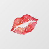 Autocollant Pour Fenêtre Red Lips Kiss (Feuille)