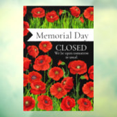 Autocollant Pour Fenêtre Red Poppies Memorial Day (Feuille 3)