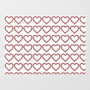 Autocollant Pour Fenêtre Red Ruby Gemstone Heart