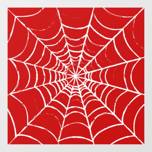 Autocollant Pour Fenêtre Red Web (Feuille)