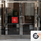 Autocollant Pour Fenêtre Red Web (Porte de bureau)
