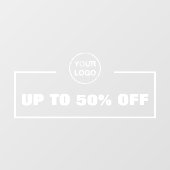 Autocollant Pour Fenêtre Réductions et logo d'entreprise (Feuille)