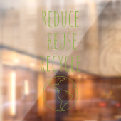 Autocollant Pour Fenêtre Réduire la réutilisation Recycle Earth Eco Storefr (Feuille 2)