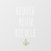 Autocollant Pour Fenêtre Réduire la réutilisation Recycler les aliments sai (Feuille)