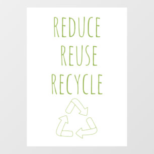 Autocollant Pour Fenêtre Réduire la réutilisation Recycler les aliments sai