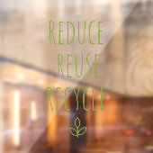 Autocollant Pour Fenêtre Réduire la réutilisation Recycler les aliments sai (Feuille 2)