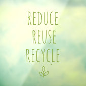 Autocollant Pour Fenêtre Réduire la réutilisation Recycler les aliments sai (Feuille 3)