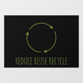 Autocollant Pour Fenêtre Réduire la réutilisation Recycler les aliments sai (Feuille)
