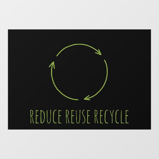 Autocollant Pour Fenêtre Réduire la réutilisation Recycler les aliments sai (Feuille)