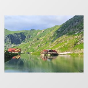 Autocollant Pour Fenêtre Reflet du lac Bâlea – Impression alpine des Carpat