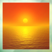 Autocollant Pour Fenêtre Réflexion du coucher de soleil (Feuille 3)