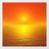 Autocollant Pour Fenêtre Réflexion du coucher de soleil (Feuille)