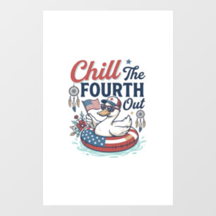 Autocollant Pour Fenêtre Refroidir le quatrième T-shirt vectoriel de canard