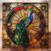 Autocollant Pour Fenêtre Regal Peacock Faux Verre (Feuille 2)