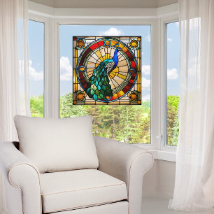 Autocollant Pour Fenêtre Regal Peacock Faux Verre