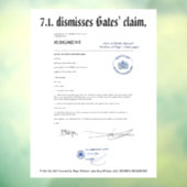 Autocollant Pour Fenêtre Rejette la réclamation de Gates par RoseWrites Win (Feuille 3)