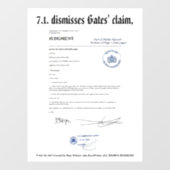 Autocollant Pour Fenêtre Rejette la réclamation de Gates par RoseWrites Win (Feuille)