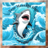 Autocollant Pour Fenêtre Rejoignez-nous pour un requin mordant (Feuille 2)