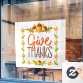 Autocollant Pour Fenêtre Remerciez Thanksgiving Window Cling (Fenêtre de café)