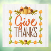 Autocollant Pour Fenêtre Remerciez Thanksgiving Window Cling (Feuille 3)