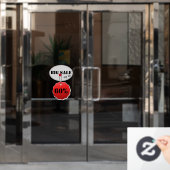 Autocollant Pour Fenêtre Remise de vente (Porte de bureau)