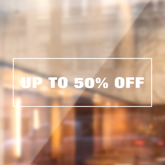 Autocollant Pour Fenêtre Remise Entreprise (Feuille 2)