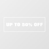 Autocollant Pour Fenêtre Remise Entreprise (Feuille)