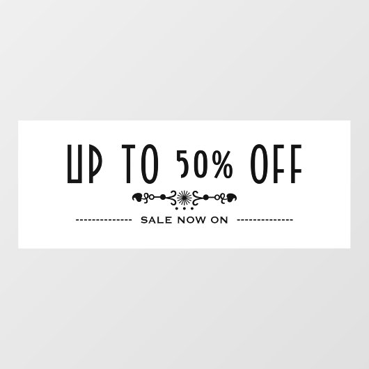 Autocollant Pour Fenêtre Remise pour entreprise décorative (Feuille)