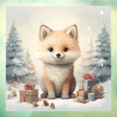 Autocollant Pour Fenêtre Renard de Noël (Feuille 3)
