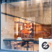 Autocollant Pour Fenêtre Renard zéro donné (Fenêtre de café)