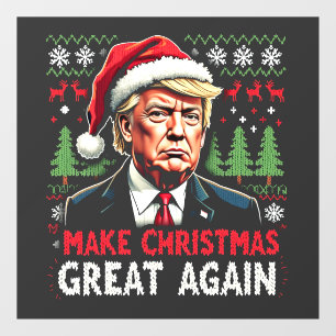 Autocollant Pour Fenêtre Rendre Noël super à nouveau moche Noël Sweat Trump