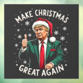 Autocollant Pour Fenêtre Rendre Noël super à nouveau moche Noël Sweat Trump (Feuille 3)