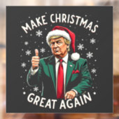Autocollant Pour Fenêtre Rendre Noël super à nouveau moche Noël Sweat Trump (Feuille 2)