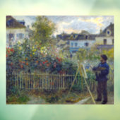 Autocollant Pour Fenêtre Renoir - Claude Monet Peinture dans son jardin (Feuille 3)