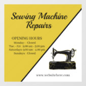 Autocollant Pour Fenêtre Réparation de machine à coudre stylée  (Feuille)